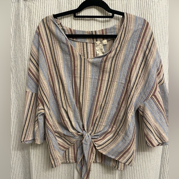 Cool neutral toned tie tunic - Picture 1 of 3